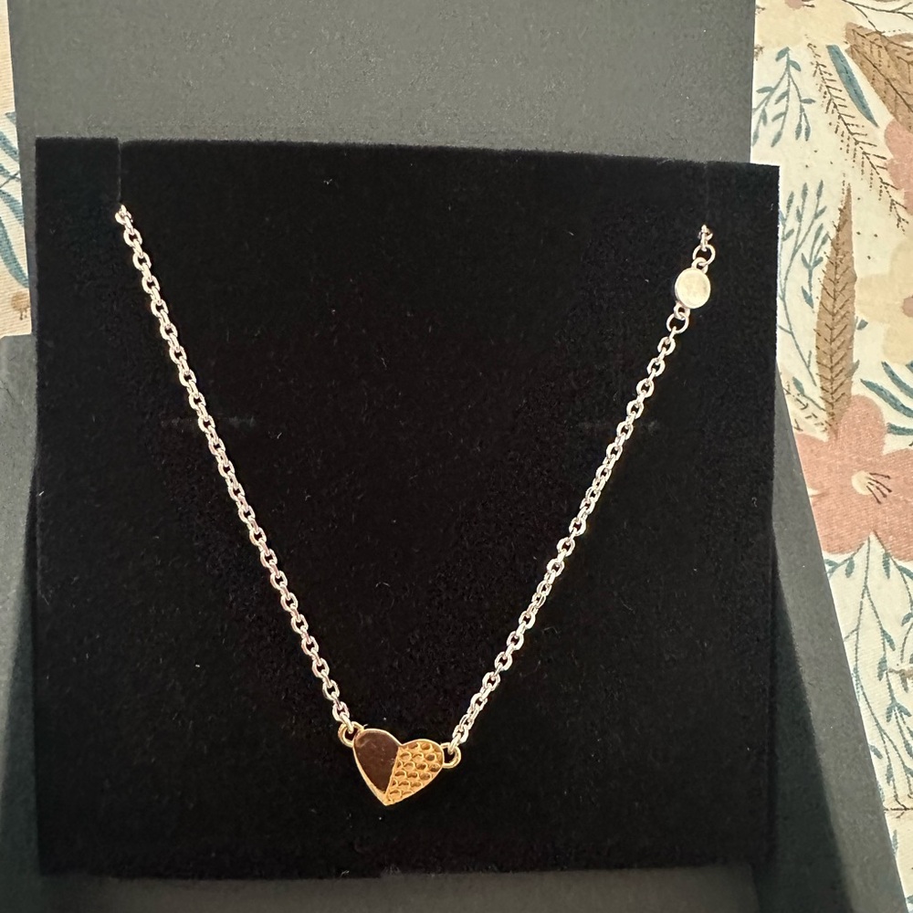 Movado Two-Tone Heart Necklace